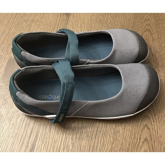 Xero Shoes Women’s 8.5 Cassie Mary Jane Barefoot Minimalist Moon Mist Canvas - Picture 7 of 13